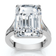 Certified 9.20Ct Emerald Cut Sam Diamond Engagement Ring 14k Gold/Pt Lab Grown