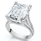 Certified 9.80Ct Aspen Emerald Cut Diamond Engagement Ring 14k Gold Lab Grown