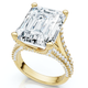 Certified 9.80Ct Aspen Emerald Cut Diamond Engagement Ring 14k Gold Lab Grown
