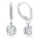 2.07Ct TW Diamond Dangle Lever Back Hoops 10k White Gold Lab Grown
