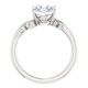 2 1/5 Ct Oval Moissanite & Lab Grown Diamond Engagement Ring 14k White Gold