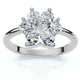 1 1/3Ct Cat Paw Shape Diamond Ring 14k Gold Lab Grown
