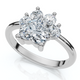 1 1/3Ct Cat Paw Shape Diamond Ring 14k Gold Lab Grown