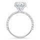 Certified 4.55Ct Oval Diamond Side Halo Engagement Ring 14k White Gold Lab Grown