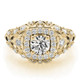 1 Ct Diamond Vintage Engagement Ring Lab Grown in 14k White Yellow or Rose Gold