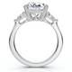 Certified 4 1/3Ct Oval/Pear Diamond Engagement Ring 14k Gold or Pt Lab Grown