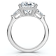 Certified 4 1/3Ct Oval 3-Stone Diamond Engagement Ring Lab Grown