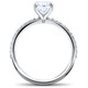 1 ct Lab Grown Diamond Side Stone Accent Engagement Ring 14k White Gold