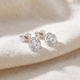 F/SI1 2ct Lab Grown Diamond Martni Studs 14k Gold