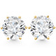 2Ct tw Sylvie Round Diamond Studs 14k Gold Lab Grown