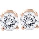 1 1/2CT Diamond Screw Back Studs Enhanced 14k Rose Gold