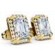 2 1/5 Ct TW Emerald Cut Bezel Diamond Studs 14k Gold Lab Grown Earrings 2 1/5 Ct TW Emerald Cut Bezel Diamond Studs 14k Gold Lab Grown Earrings