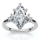 Certified 4Ct Viviana Marquise Diamond Engagement Ring 14k Gold or Platinum