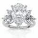 Certified 3.20Ct Rayuka Pear Diamond Engagement Ring 14k Gold or Pt Lab Grown