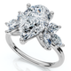 Certified 3.20Ct Rayuka Pear Diamond Engagement Ring 14k Gold or Pt Lab Grown