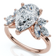 Certified 3.20Ct Rayuka Pear Diamond Engagement Ring 14k Gold or Pt Lab Grown