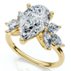 Certified 3.20Ct Rayuka Pear Diamond Engagement Ring 14k Gold or Pt Lab Grown