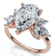 Certified 3.20Ct Rayuka Pear Diamond Engagement Ring 14k Gold or Pt Lab Grown