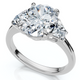 Certified 2.63Ct Oval & Trapezoid Diamond Engagement Ring Lab Grown