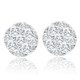 1/2Ct TW Round Cut Diamond Pave Studs Lab Grown 10k Yellow Gold Earrings