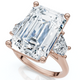 Certified 11.90Ct Emerald Diamond Engagement Ring 14k Gold Lab Grown