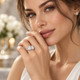 4.60Ct Pear & Emerald Toi et Moi Diamond Ring 14k Gold Lab Grown