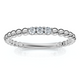 Beaded Diamond Stackable Accent Anniversary Ring Lab Grown