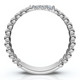 Two Row Beaded Diamond Stackable Ring 14k Gold or Platinum Lab Grown