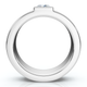 Men's Bezel Set Diamond Solitaire Wedding Ring 14k Gold Lab Grown