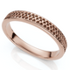 Slim Criss-Cross Stackable Band 14k Gold or Platinum
