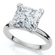 Certified 2 1/2Ct Princess Cut Diamond Engagement Ring 14k Gold or Pt Lab Grown