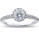 7/8 ct Halo Vintage Diamond Eco Friendly Ring 14k Gold