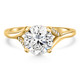 8mm Moissanite & Diamond Ring 14k Gold Lab Grown