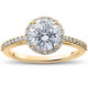 1/3 ct Round Halo Diamond Engagement Ring Setting