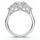 Certified 3Ct Oval Trilogy Diamond Engagement Ring 14k Gold or Pt Lab Grown