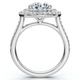 Certified 2 1/2Ct Double Halo Diamond Engagement Ring 14k Gold or Pt Lab Grown