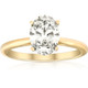 VS1 3/4Ct Oval Diamond Engagement Ring in 14k Gold