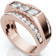 Men's 2Ct Diamond Three Stone With Accents Wedding Ring 14k Gold Lab Grown