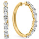1 - 5 Ct Multi Fancy Shape Diamond Hoops 14k Gold Lab Grown Women's Earrings