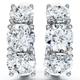4.20Ct Diamond Hoops 14k Gold Lab Grown 3/4" Tall