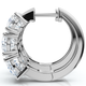 4.20Ct Diamond Hoops 14k Gold Lab Grown 3/4" Tall