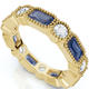 2 1/2 CTW Round & Emerald Sapphire Cut Diamond Eternity Band 14K Gold