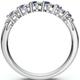 0.18 CTW Blue Sapphire 6 Stone Bar Set Wedding Band Ring 14K White Gold