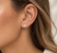 1 Ct Diamond Screw Back Studs 14k White Gold Lab Grown Eco Friendly