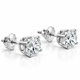 1 Ct Diamond Screw Back Studs 14k White Gold Lab Grown Eco Friendly