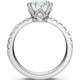 2.74 CTW Oval Lab And Round Diamond Engagement Ring Pave Band 14K Gold