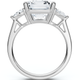 Certified Auriya 4.30Ct Asscher Cut Diamond Engagement Ring 14k Gold Lab Grown