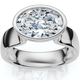 2Ct Certified East To West Carly Cigar Bezel Diamond Engagement Ring 14k Gold