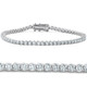 4ct Diamond Tennis Bracelet 14K White Gold 7" Lab Grown