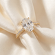 Certified 6.70Ct TW Oval Lab Grown Diamond Engagement Ring 14k Yellow Gold